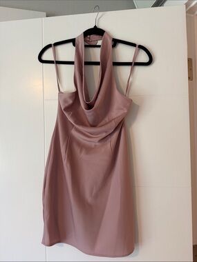 by the way. Mauve Pink Cowl Neck Mini Dress